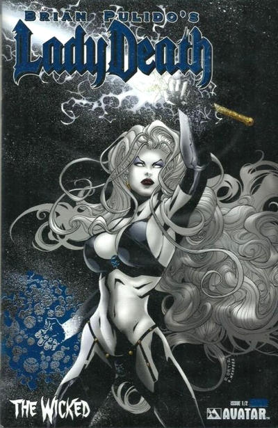 Cover for Lady Death: The Wicked (Avatar Press, 2005 series) #1/2 [Royal Blue]