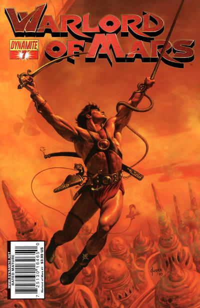 Cover for Warlord of Mars (Dynamite Entertainment, 2010 series) #7 [Cover A - Joe Jusko]