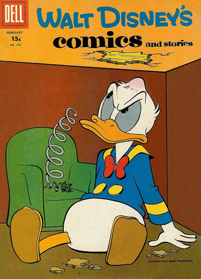 Cover for Walt Disney's Comics and Stories (Dell, 1940 series) #v18#5 (209) [15¢]