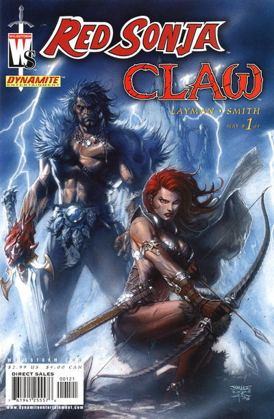 Cover for Red Sonja / Claw: The Devil's Hands (DC, 2006 series) #1 [Jim Lee / Gabriele Dell'Otto Cover]