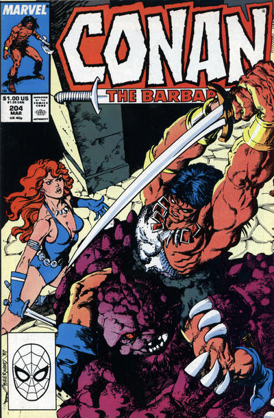 Cover for Conan the Barbarian (Marvel, 1970 series) #204 [Direct]