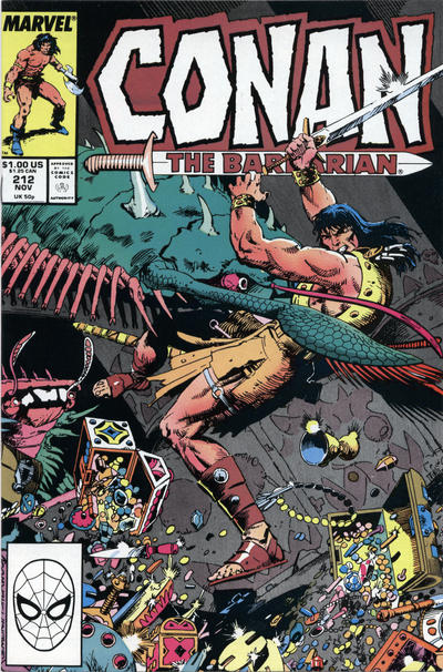 Cover for Conan the Barbarian (Marvel, 1970 series) #212 [Direct]