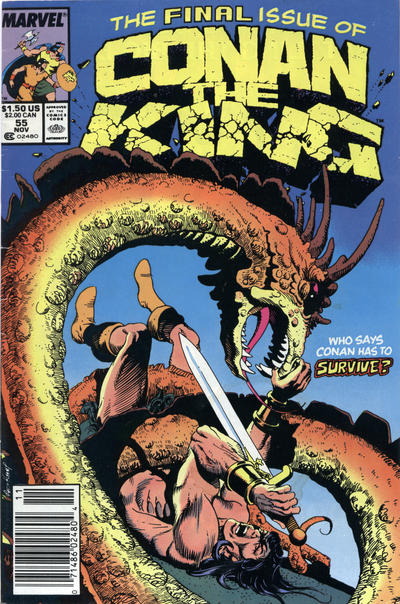 Cover for Conan the King (Marvel, 1984 series) #55 [Newsstand]
