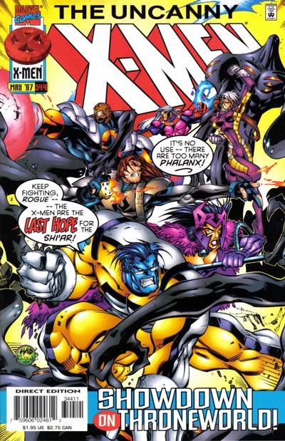 Cover for The Uncanny X-Men (Marvel, 1981 series) #344 [Direct Edition]