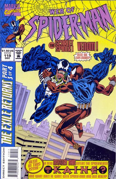 Cover for Web of Spider-Man (Marvel, 1985 series) #119 [Direct Edition]