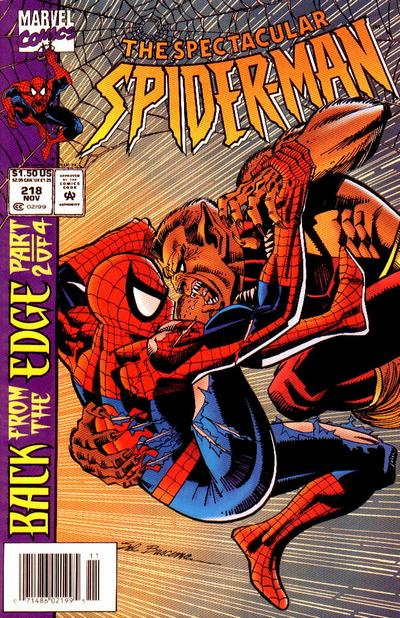 Cover for The Spectacular Spider-Man (Marvel, 1976 series) #218 [Newsstand]