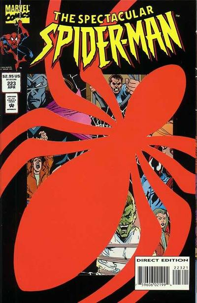 Cover for The Spectacular Spider-Man (Marvel, 1976 series) #223 [Direct Edition - Deluxe]