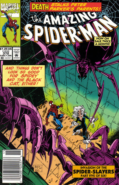 Cover for The Amazing Spider-Man (Marvel, 1963 series) #372 [Newsstand]