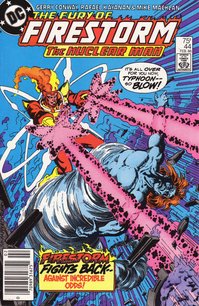 Cover for The Fury of Firestorm (DC, 1982 series) #44 [Newsstand]