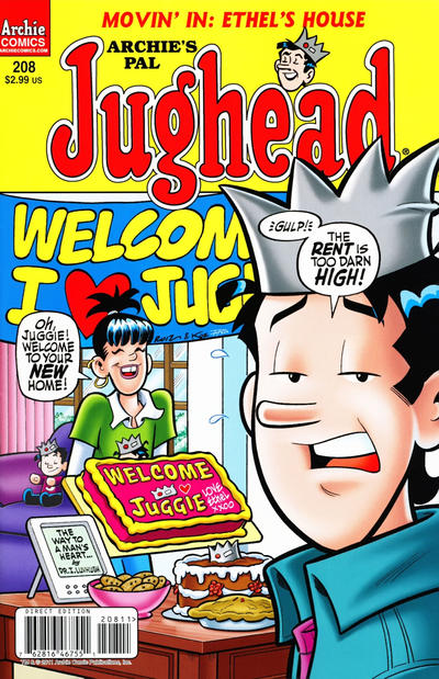 Cover for Archie's Pal Jughead Comics (Archie, 1993 series) #208