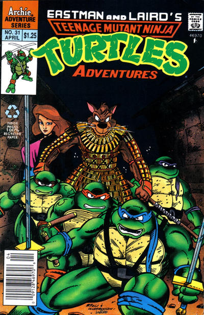 Cover for Teenage Mutant Ninja Turtles Adventures (Archie, 1989 series) #31 [Newsstand]