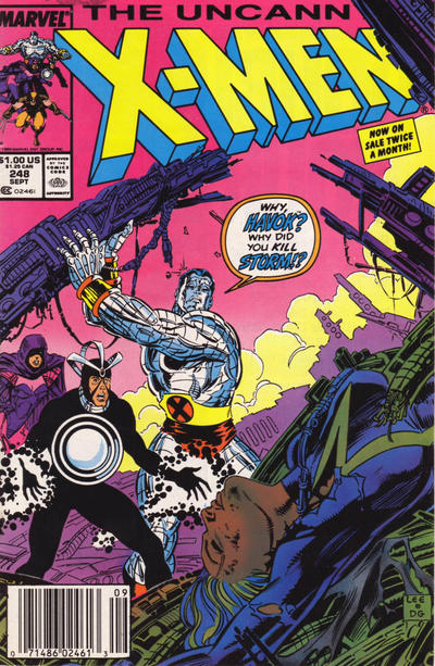 Cover for The Uncanny X-Men (Marvel, 1981 series) #248 [Newsstand]
