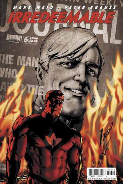 Cover for Irredeemable (Boom! Studios, 2009 series) #6 [2nd Print]