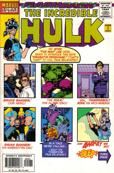 Cover for The Incredible Hulk (Marvel, 1968 series) #-1 [Panel Variant]
