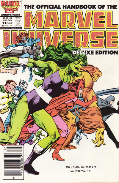 Cover for The Official Handbook of the Marvel Universe Deluxe Edition (Marvel, 1985 series) #11 [Newsstand]