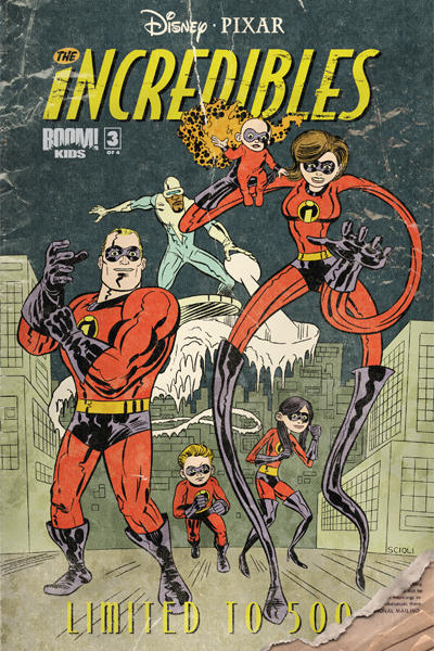 Cover for The Incredibles: Family Matters (Boom! Studios, 2009 series) #3 [Heroes Con Variant]