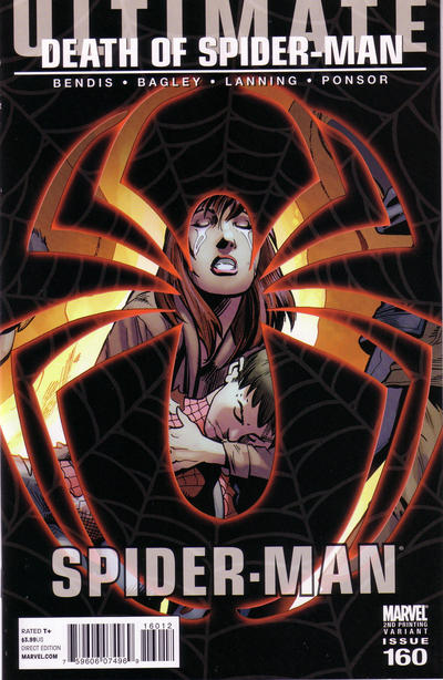 Cover for Ultimate Spider-Man (Marvel, 2009 series) #160 [Second Printing]
