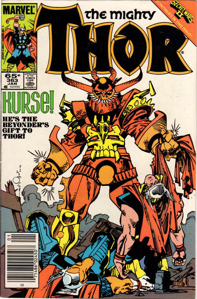 Cover for Thor (Marvel, 1966 series) #363 [Newsstand]