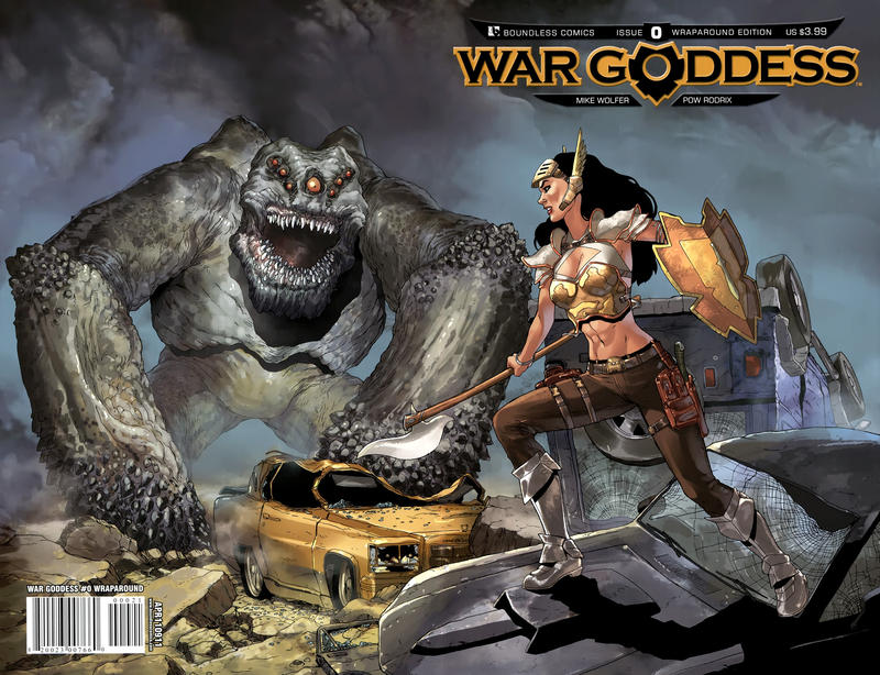 Cover for War Goddess (Avatar Press, 2011 series) #0 [Wraparound - Jacen Burrows]