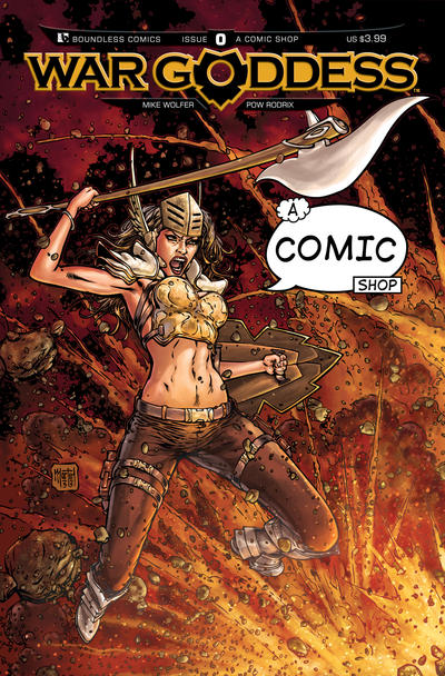 Cover for War Goddess (Avatar Press, 2011 series) #0 [A Comic Shop - Matt Martin]