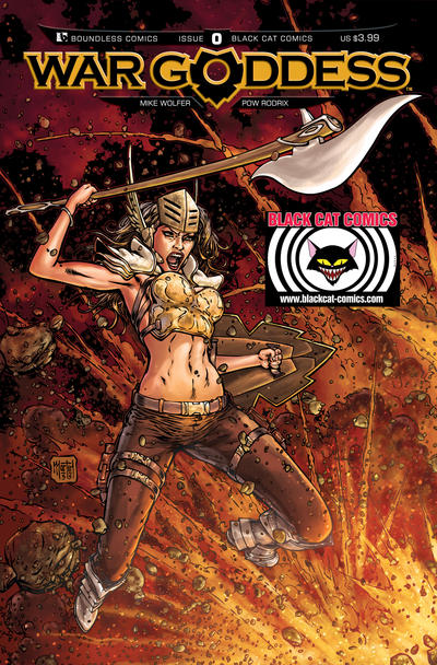 Cover for War Goddess (Avatar Press, 2011 series) #0 [Black Cat Comics - Matt Martin]