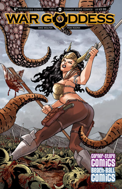 Cover for War Goddess (Avatar Press, 2011 series) #0 [Corner Store - Beach Ball Comics]