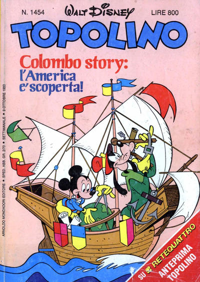 Cover for Topolino (Mondadori, 1949 series) #1454