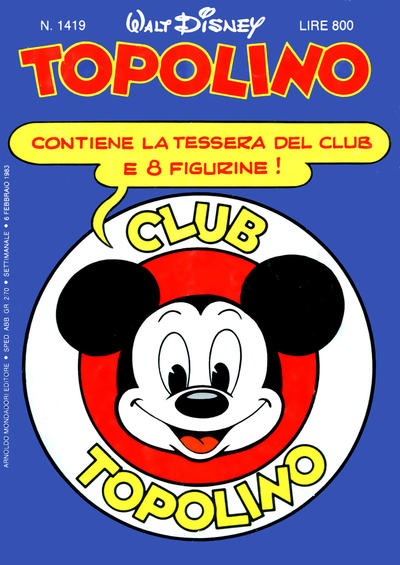 Cover for Topolino (Mondadori, 1949 series) #1419