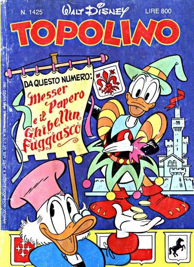Cover for Topolino (Mondadori, 1949 series) #1425