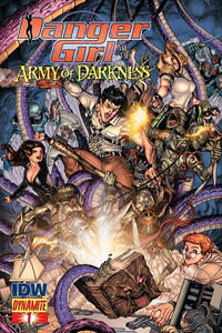 Cover for Danger Girl and the Army of Darkness (Dynamite Entertainment, 2011 series) #1 [Nick Bradshaw Variant Cover]