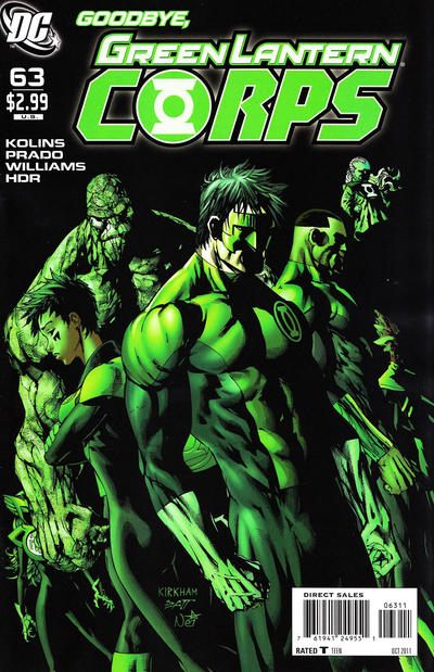 Cover for Green Lantern Corps (DC, 2006 series) #63 [Tyler Kirkham / Matt Banning Cover]