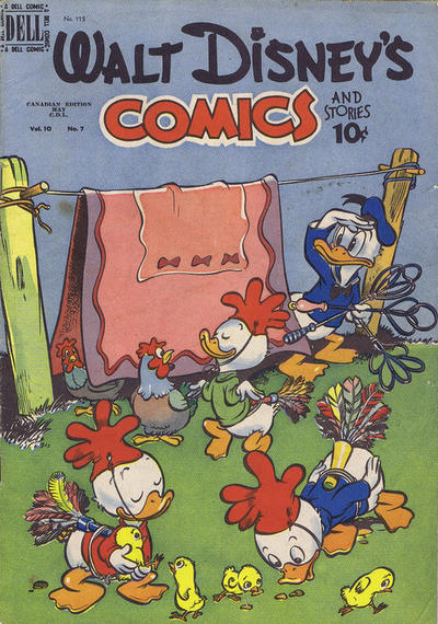 Cover for Walt Disney's Comics and Stories (Wilson Publishing, 1947 series) #v10#7 (115)