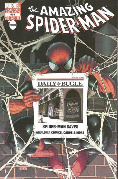 Cover for The Amazing Spider-Man (Marvel, 1999 series) #666 [Variant Edition - Aquilonia Comics Bugle Exclusive]
