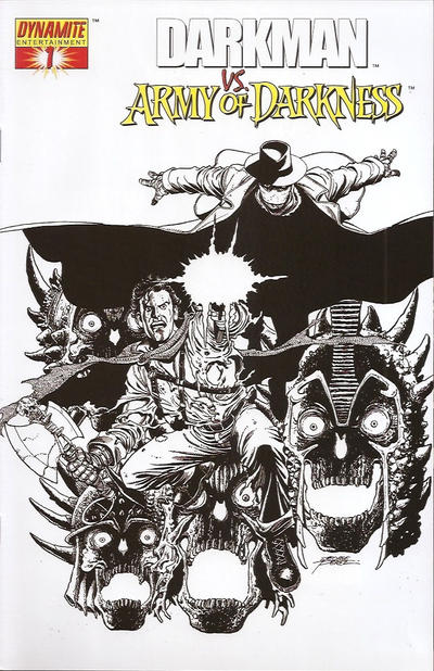 Cover for Darkman vs. The Army of Darkness (Dynamite Entertainment, 2006 series) #1 [George Pérez Black & White Retailer Incentive Variant Cover]