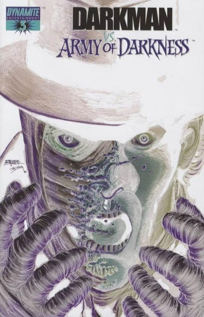 Cover for Darkman vs. The Army of Darkness (Dynamite Entertainment, 2006 series) #3 [George Pérez Negative Art Retailer Incentive Variant Cover]