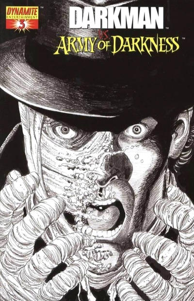 Cover for Darkman vs. The Army of Darkness (Dynamite Entertainment, 2006 series) #3 [George Pérez Black & White Retailer Incentive Variant Cover]