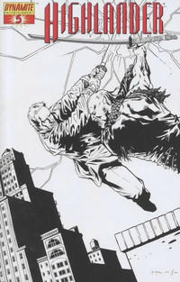 Cover for Highlander (Dynamite Entertainment, 2006 series) #5 [Black-and-White Retailer Incentive Cover]