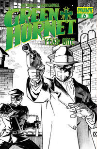 Cover Thumbnail for Green Hornet: Year One (Dynamite Entertainment, 2010 series) #6 [Black, White & Green RI]