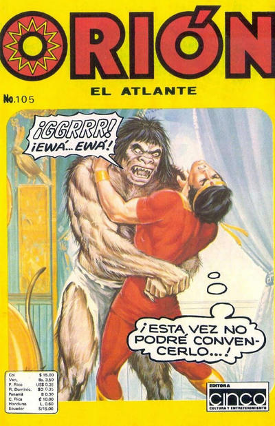 Cover for Orion, El Atlante (Editora Cinco, 1982 series) #105