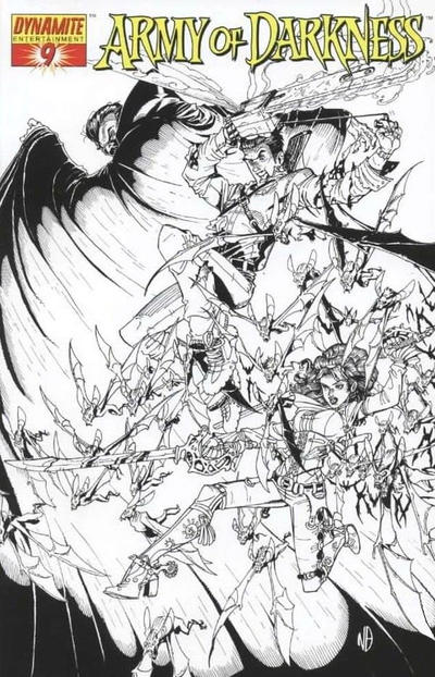 Cover for Army of Darkness (Dynamite Entertainment, 2005 series) #9 [B&W RI - Sneak Peek]