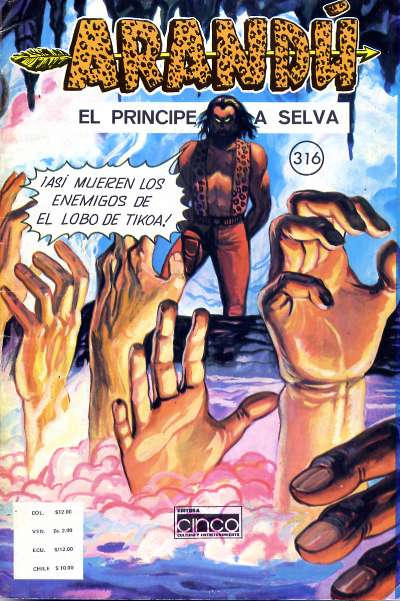 Cover for Arandú, El Príncipe de la Selva (Editora Cinco, 1977 series) #316