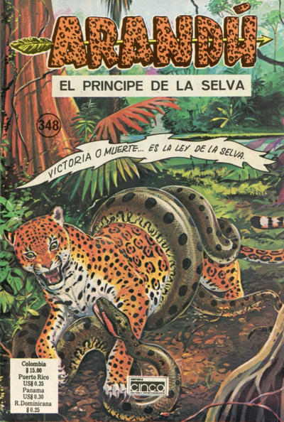 Cover for Arandú, El Príncipe de la Selva (Editora Cinco, 1977 series) #348
