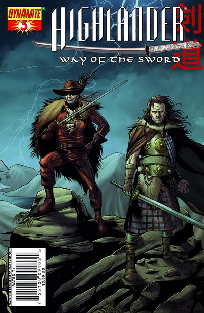Cover for Highlander: Way of the Sword (Dynamite Entertainment, 2007 series) #3 [Cover B]