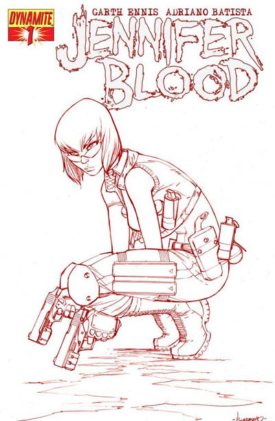 Cover for Jennifer Blood (Dynamite Entertainment, 2011 series) #1 [Blood Red Retailer Incentive]
