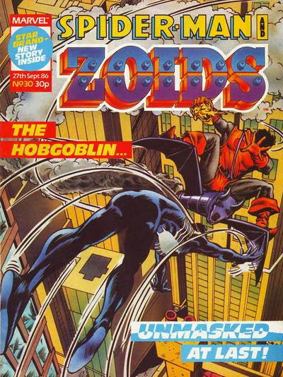 Cover for Spider-Man and Zoids (Marvel UK, 1986 series) #30