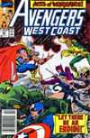 Cover for Avengers West Coast (Marvel, 1989 series) #55 [Newsstand]