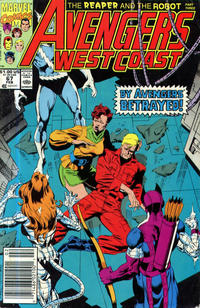 Cover for Avengers West Coast (Marvel, 1989 series) #67 [Newsstand]
