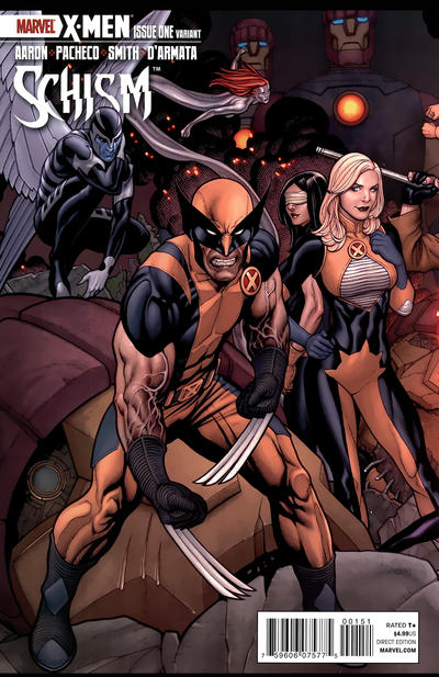 Cover for X-Men: Schism (Marvel, 2011 series) #1 [Frank Cho Interlocking Variant Cover]