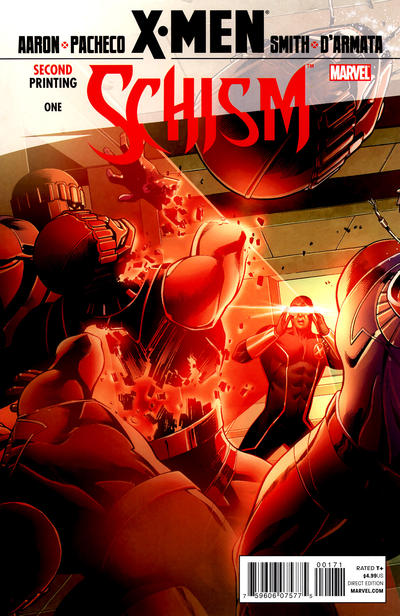 Cover for X-Men: Schism (Marvel, 2011 series) #1 [Second Printing - Cyclops]