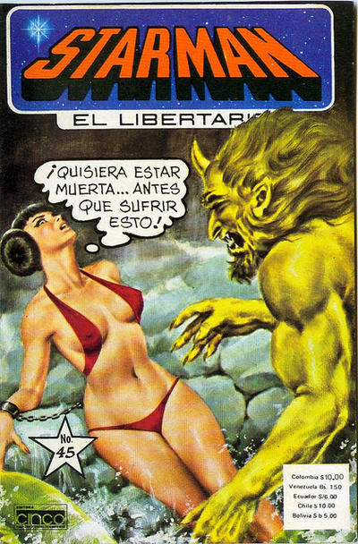 Cover for Starman El Libertario (Editora Cinco, 1970 ? series) #45